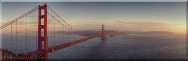 Golden Gate bridge at sunset